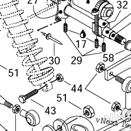 1997 Ski-Doo MX Z 440 LC Front Suspension And Ski (Mx Z X 440 Lc