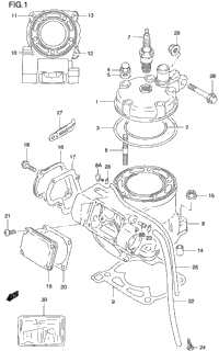 1996 Suzuki RM125 Cylinder | Babbitts Suzuki Parts House