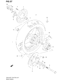 2003 Suzuki GSX750F Rear Wheel | Babbitts Suzuki Parts House