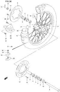 1998 Suzuki RM250 Rear Wheel (Model T/V/W/X) | Babbitts Suzuki