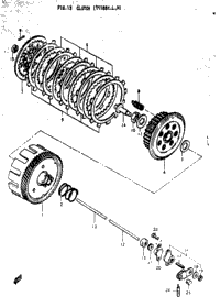 1973 Suzuki TS185 Clutch (Ts185k | Babbitts Suzuki Parts House