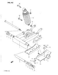 1986 Suzuki LT230S Rear Swinging Arm (Model H/J) | OCP Parts Warehouse