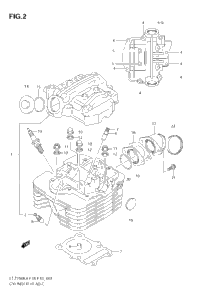 2004 Suzuki LT-Z250 Cylinder Head | Babbitts Suzuki Parts House 2004 Suzuki LT-Z250 Cylinder Head | Babbitts Suzuki Parts House