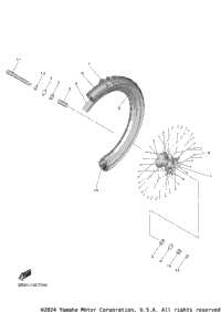 2018 Yamaha YZ450F (YZ450FJL) Front Wheel | Babbitts Yamaha Parts