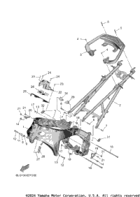 2024 Yamaha TRACER 9 GT (MTT9GPRGY) Frame | Babbitts Yamaha Parts