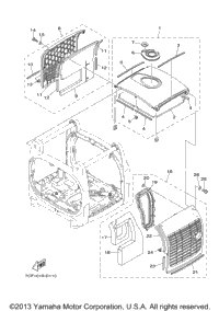 ヤマハ EF2400IS 7CF2 フレーム 2007 Yamaha INVERTER GENERATOR (EF2400ISHC) Frame 3 | Babbitts