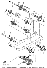 1987 Yamaha EXCITER (EX570L) Track Suspension 1 | Babbitts Yamaha