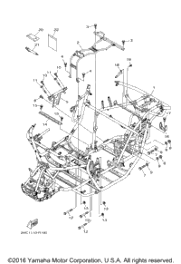 2017 Yamaha YXZ1000R EPS (YXZ10YMXHL) Frame | Babbitts Yamaha