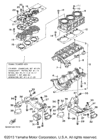 1997 Yamaha WAVE VENTURE 1100 (WVT1100V) Cylinder Crankcase