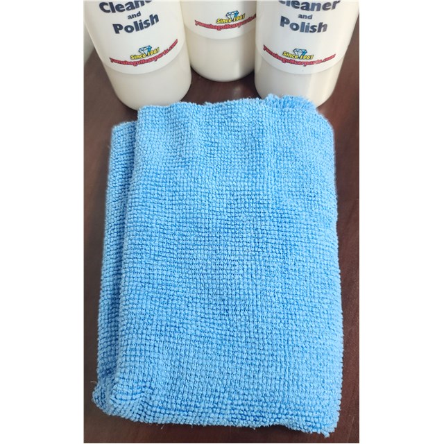 Light Blue Microfiber Cleaning Cloths - Pack of 2 RWA1370LBL-2-LR.jpg?v=  main image 3